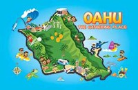 Oahu Fun Map Playing Cards
