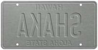 6"x12" Vintage License Plate - Shaka