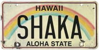 6"x12" Vintage License Plate - Shaka