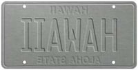 6"x12" Vintage License Plate - Hawaii