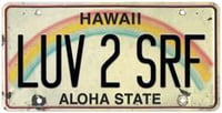 6"x12" Vintage License Plate - LUV 2 SRF