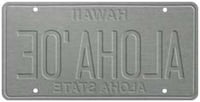 6"x12" Vintage License Plate - Aloha ‘Oe