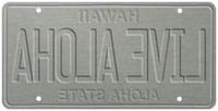 6"x12" Vintage License Plate - Live Aloha