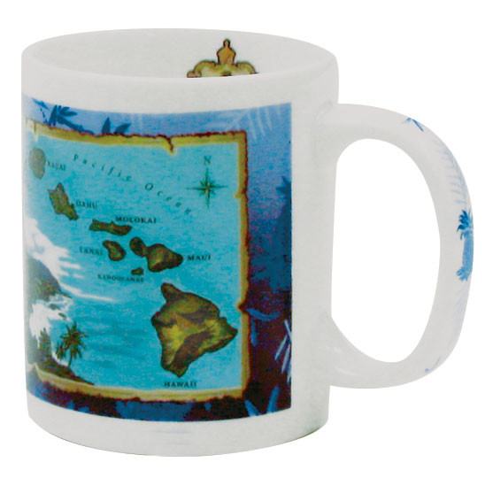 Details about   Coffee Mug Cup THE SANDWICH ISLANDS Chart of Hawaii by ISLAND CHAIN 3-3/4 inch 