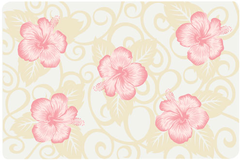 Placemats - Pink Hibiscus - HawaiiGifts.com