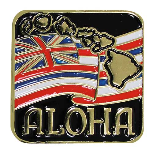 Hawaii State Flag Lapel Pin (Single Waving Flag) - State 