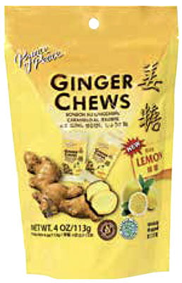 Ginger Chews - Lemon (4 oz) - Pack of 12 Bags