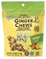 Ginger Chews - Mango (4 oz) - Pack of 12 Bags