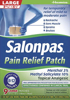 Salonpas Large Pain Relief Patch - 9ct