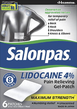 Salonpas Lidocaine Patch - 6ct