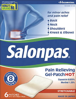 Salonpas Hot Gel Patch - 6ct