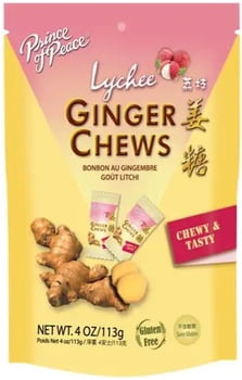 Prince of Peace Ginger Ginger Chews - Lychee (4 oz)