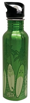 Water Bottle - Green Surfboards