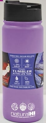 Natural HI Flask 18 oz - Ube