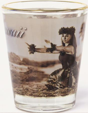 Hula Collage Shot Glass