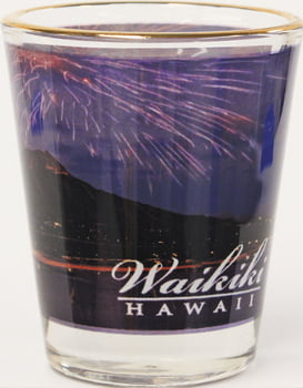 Diamond Head Fireworks Shot Glass