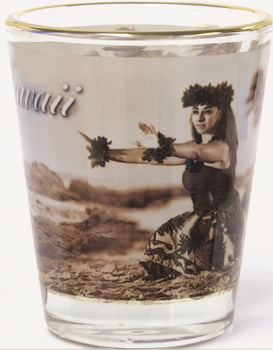 Shot Glasses Hula Collage Shot Glass