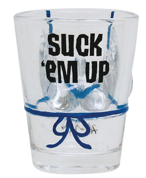 Shot Glasses Shot GL Boob Plumeria Blue