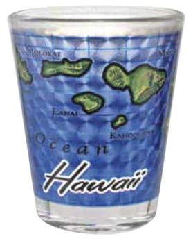 Shot Glasses Foil Base Shot Glasses - Hawn Island Chain