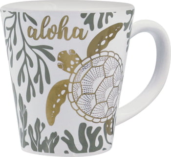 Mugs Tapered Mug Honu Gold