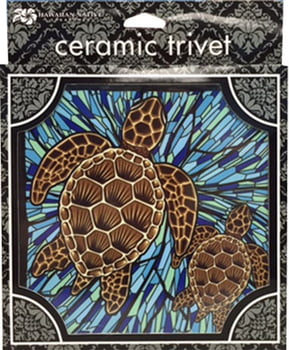 Honu Glass Ceramic Tile Trivet