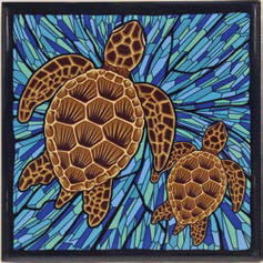 Honu Glass Ceramic Tile Trivet