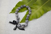 CHOKER KUKUI NUT BLACK/WHITE