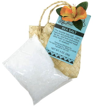 Pouches Hawaiian Salt in Lauhala Bag