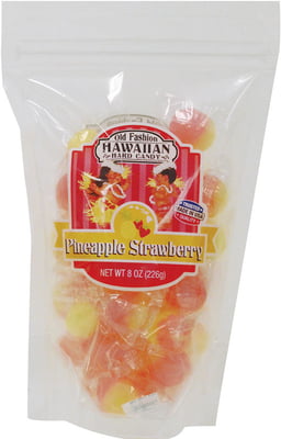 Pineapple Strawberry Hawaiian Hard Candy 8 Oz Bag