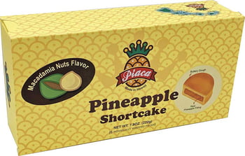 Piaca Pineapple Shortbread Cookie with Macadamia Nuts 6pcs