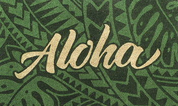 Aloha Mat - Aloha Tribal Green