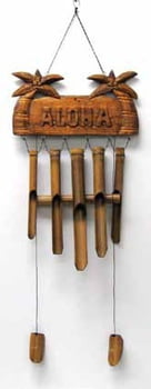 Wind Chimes Aloha Plain with 2 Palm