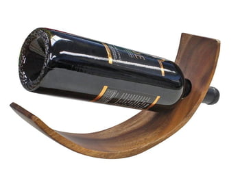 Acacia Wood Half Moon Wine Holder